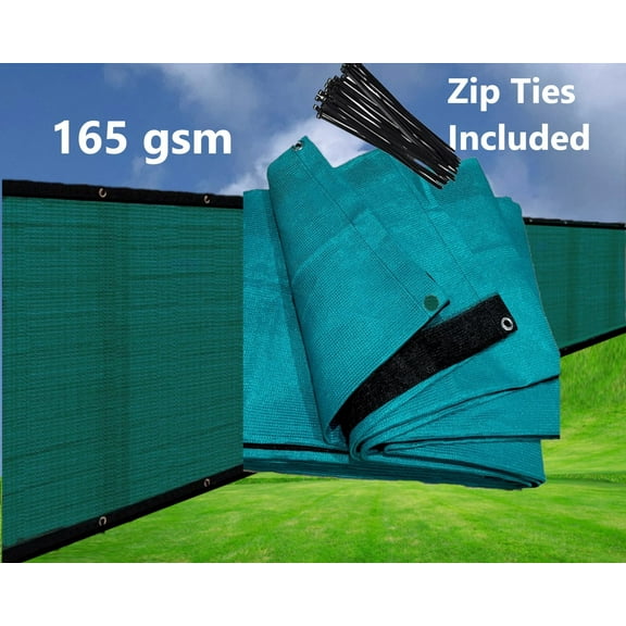 BalajeesUSA 4' x 50' Green Privacy Fence Screen, 165 GSM Mesh Fabric for Backyard, Jobsite, Patio Garden