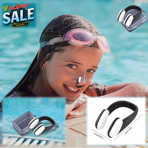 Liquidation, Swim Nose Clip, Breathable Nose Plug, Secure Fit + Flexible Material, Soft Silicone, For Adults & Kids, Underwater Swimming, Durable Swim Gear, Acppild Liquidation & Promo [New Arrival]