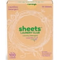 thumbnail image 1 of Liquidless Laundry Detergent Sheets, 100 Loads - Lavender Scent, Eco-Friendly, Quick-Dissolving Formula, Hypoergenic, Septic Safe, Plastic-Free Packaging - 50 Sheets, 1 of 5