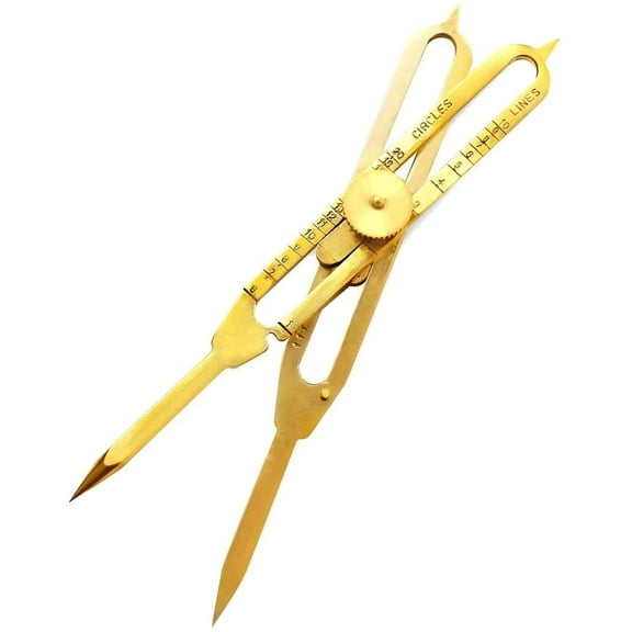 Liquidraw Proportional Divider Drawing Tool Scale Divider, Solid Brass 6"