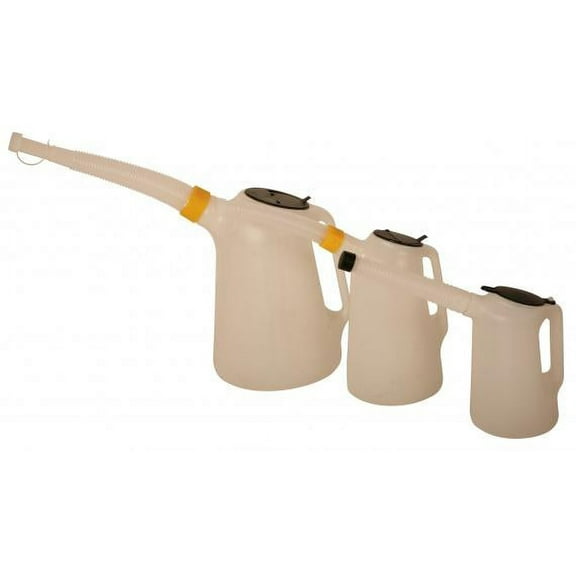 Liquidynamics P/N 810240 1 Quart Polyethylene Measure, w/ Flex Spout, Cap and Lid