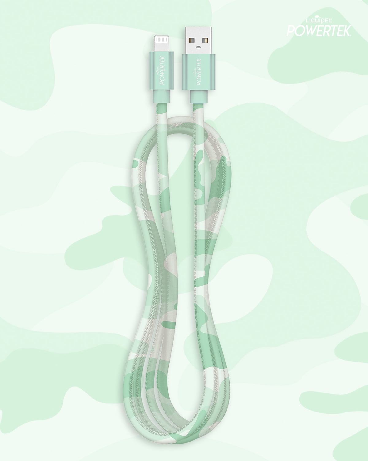 Liquipel Lightning Cable Camo - Green
