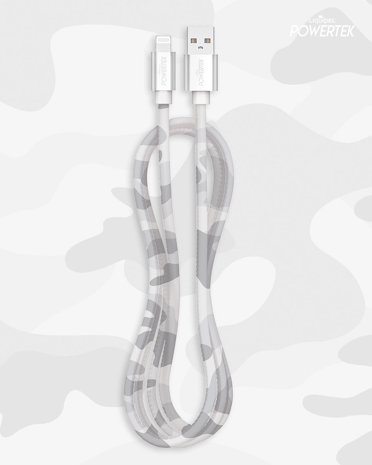 Liquipel Lightning Cable Camo - Grey