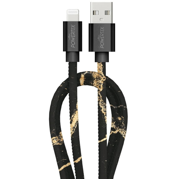 Liquipel Lightning Marble Cable - Black/Gold