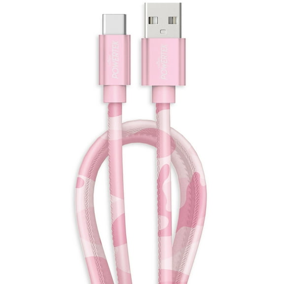 Liquipel PowerTek Type C Cable Camo - Pink