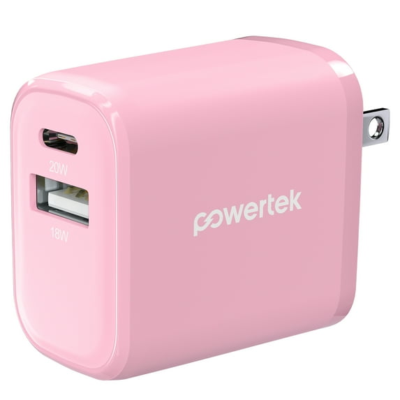 Liquipel Powertek 20W A/C Combo Wall Charger Twizzler - Pink