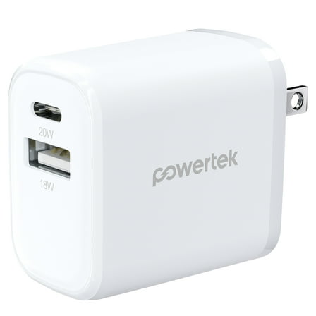 Liquipel Powertek 20W A/C Combo Wall Charger Twizzler - White