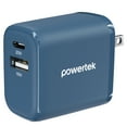 thumbnail image 1 of Liquipel Powertek 20W A/C Combo Wall Charger Woven - Blue, 1 of 7
