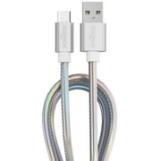Liquipel Powertek 6' USB A to USB C cable, Silver