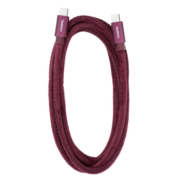 Liquipel Powertek 6ft USB C to USB C Fast Charger Cable, Maroon