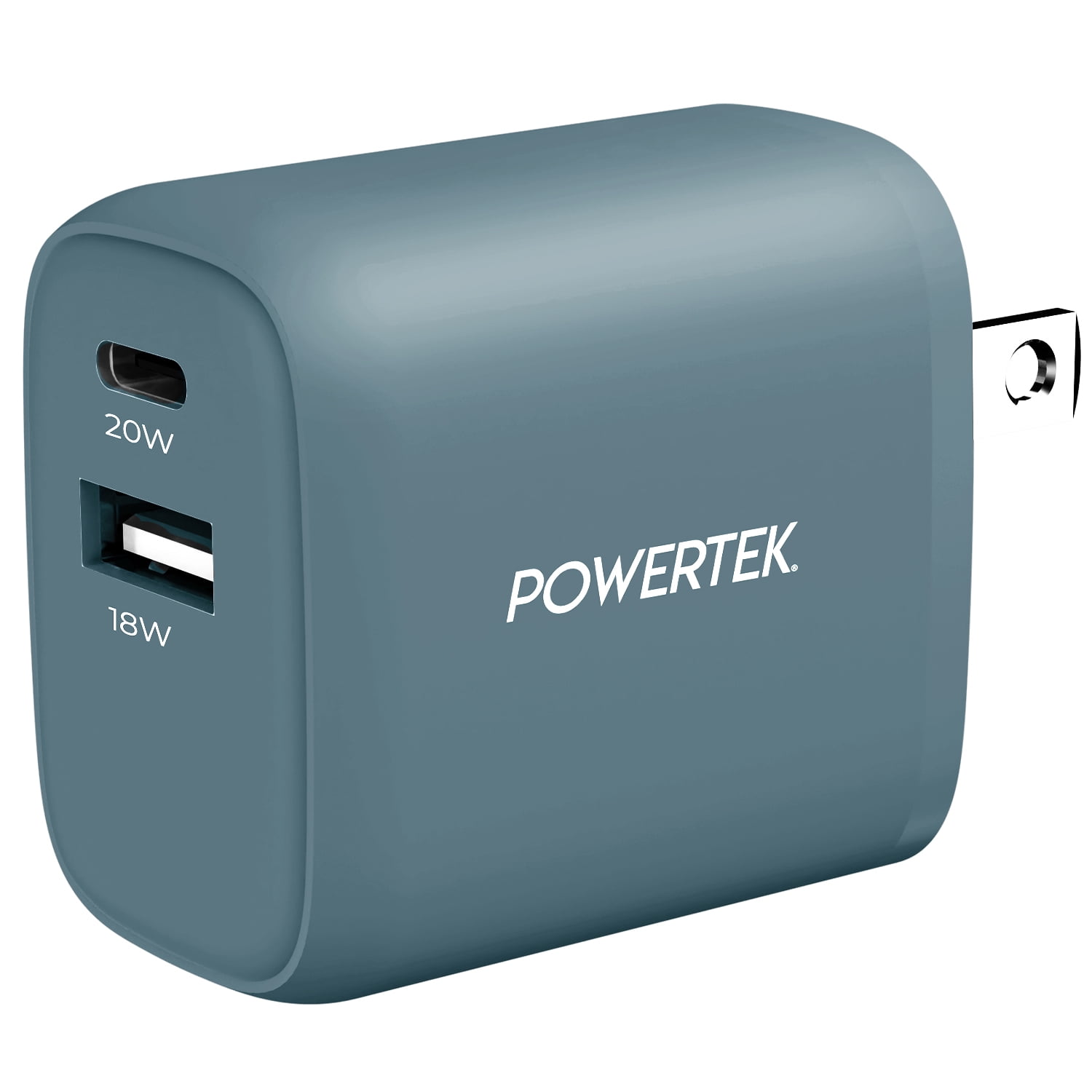 Liquipel Powertek Corduroy 20W Combo Wall Charger - Green
