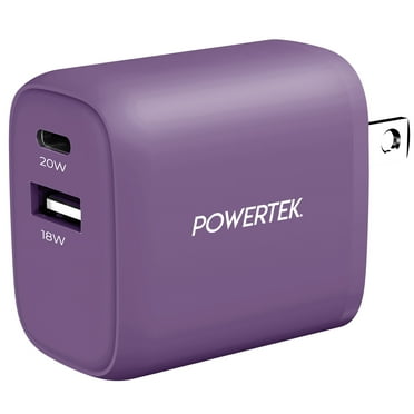 Liquipel Powertek Corduroy 20W Combo Wall Charger - Purple