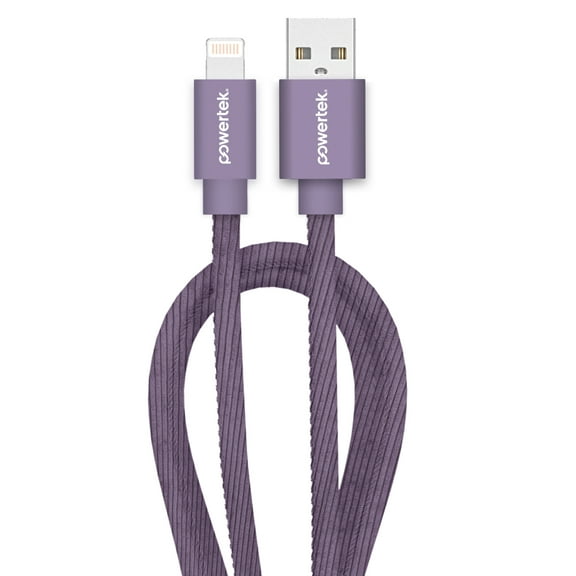 Liquipel Powertek Corduroy USB-A to Lightning - Purple
