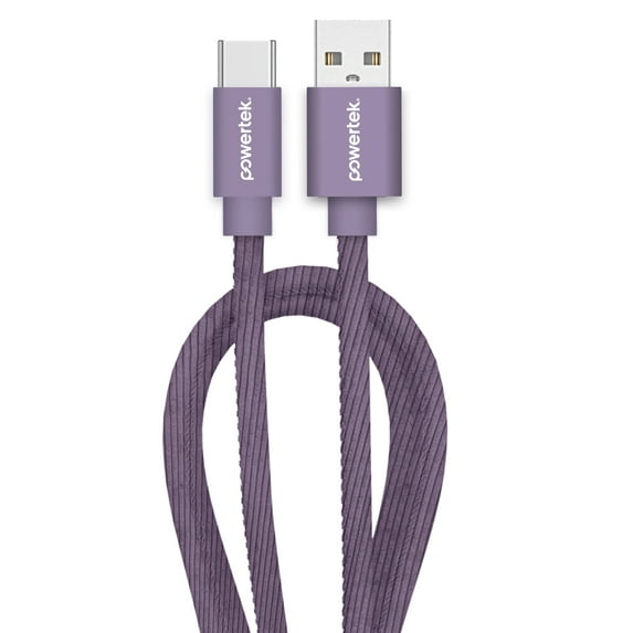 Liquipel Powertek Corduroy USB-A to USB-C - Purple