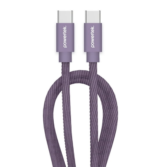 Liquipel Powertek Corduroy USB-C to USB-C - Purple