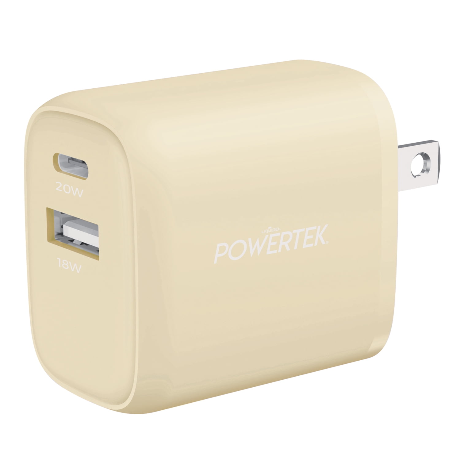 Liquipel Powertek Denim Dual Usb-a / Usb-c Wall Charger - Cream