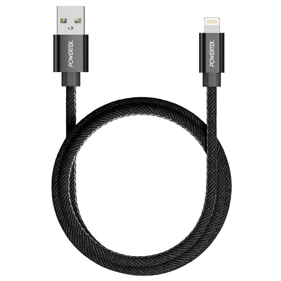 Liquipel Powertek Denim USB-A to Lightning - Black