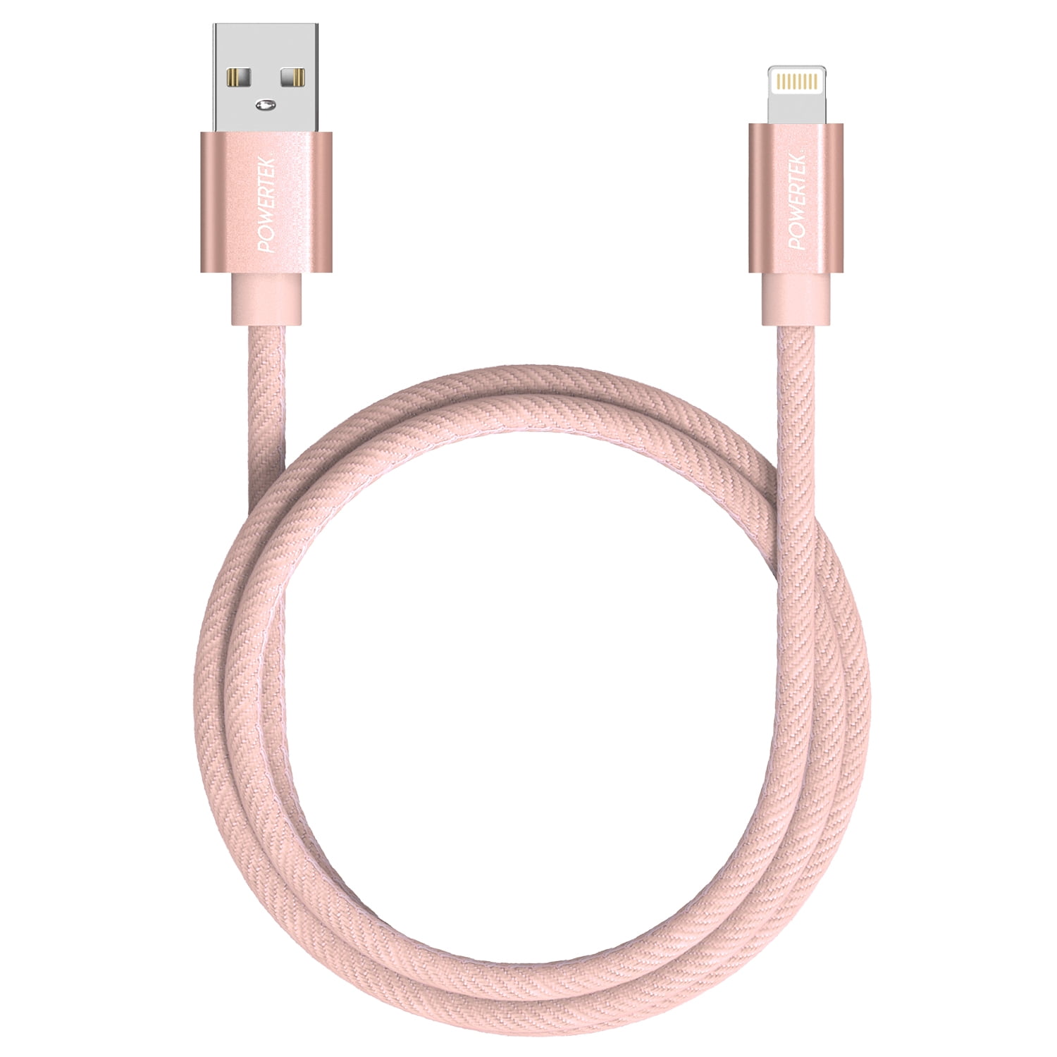 Liquipel Powertek Denim USB-A to Lightning - Pink