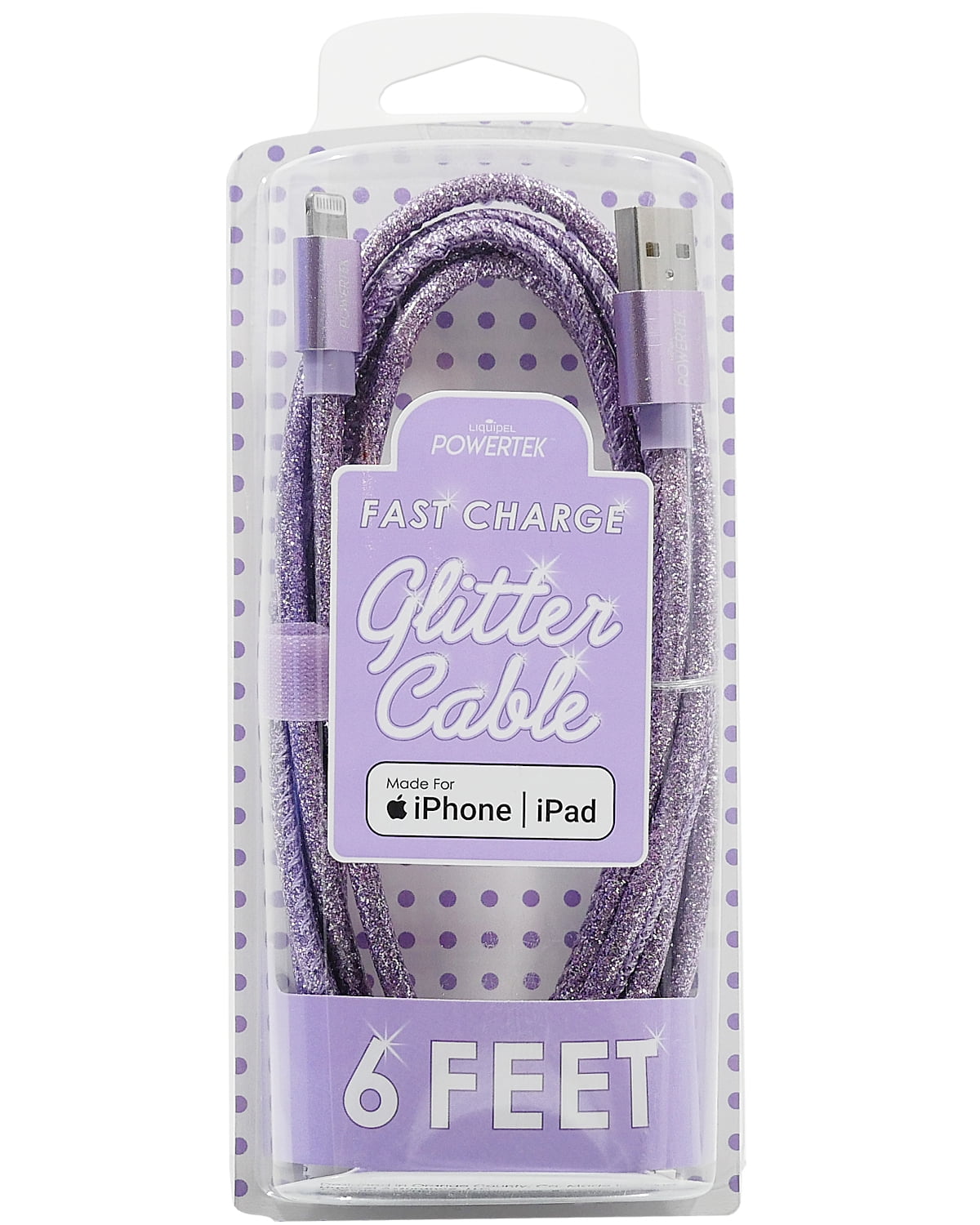 Liquipel Powertek Glitter Apple Lightning Cable