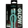 thumbnail image 1 of Liquipel TYPEC GLOW 5' Type A to Type C Cable, Blue, 1 of 6