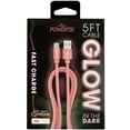 thumbnail image 1 of Liquipel Powertek Glow in Dark Cable Type C - Pink, 1 of 6