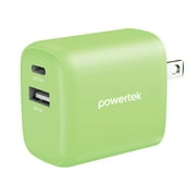 Liquipel Powertek Glow in the Dark 20W Combo Wall Charger - Green