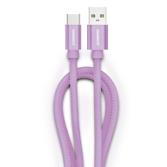 Liquipel Powertek Glow in the Dark USB-A to USB-C - Purple