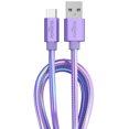 thumbnail image 1 of Liquipel Powertek Metallic Shine USB Type C Charger Cable, 6ft Fast Charging USB C Cord, Adapter for Car, Galaxy, Android, Note, MacBook, Nintendo, PlayStation, Chromebook, Pixel - Purple, 1 of 6