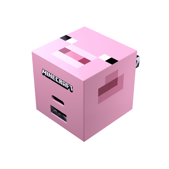 Liquipel Powertek Minecraft Dual USB-A / USB-C Wall Charger - Pig