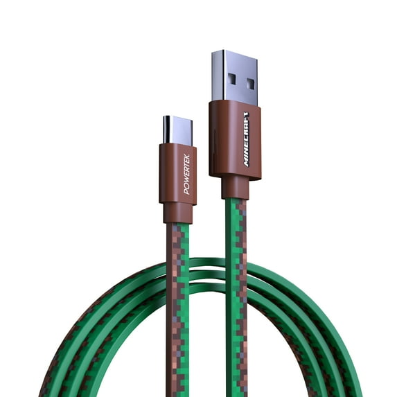 Liquipel Powertek Minecraft USB-A to USB-C - Grass Block