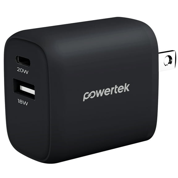 Liquipel Powertek Neon 20W Combo Wall Charger - Black
