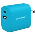 thumbnail image 1 of Liquipel Powertek Neon 20W Combo Wall Charger - Blue, 1 of 7