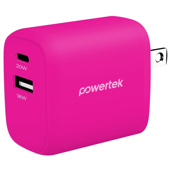 Liquipel Powertek Neon 20W Combo Wall Charger - Pink