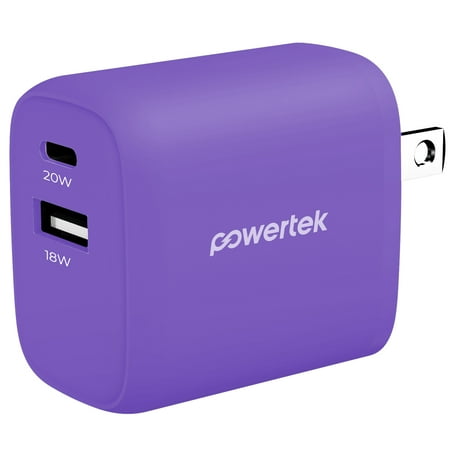 Liquipel Powertek Neon 20W Combo Wall Charger - Purple