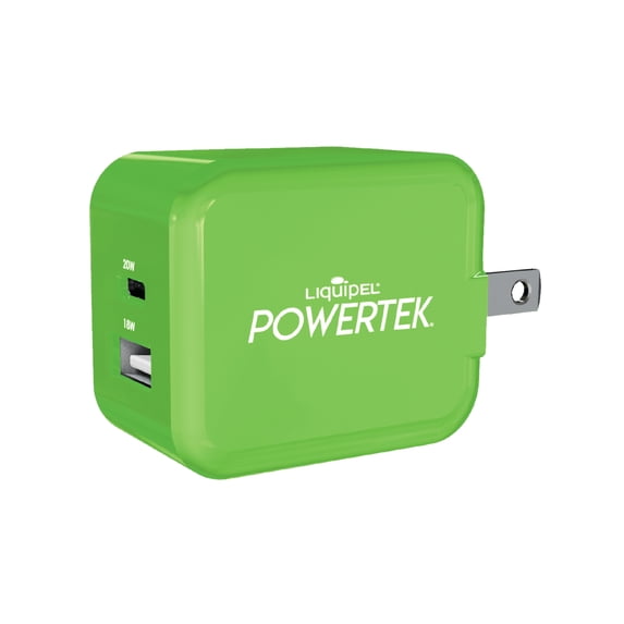 Liquipel Powertek Neon Party Type-C Fast Charging Wall Charger 20W PD USB-C for iPhone, iPad, iWatch, Galaxy, Tablet