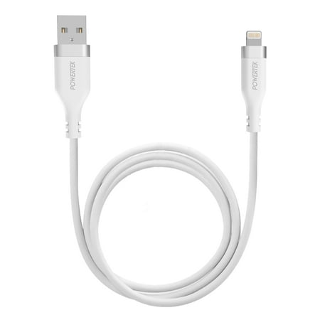 Liquipel Powertek Neon USB-A to Lightning - White