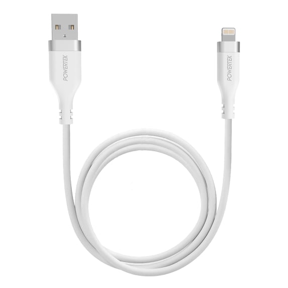 Liquipel Powertek Neon USB-A to Lightning - White
