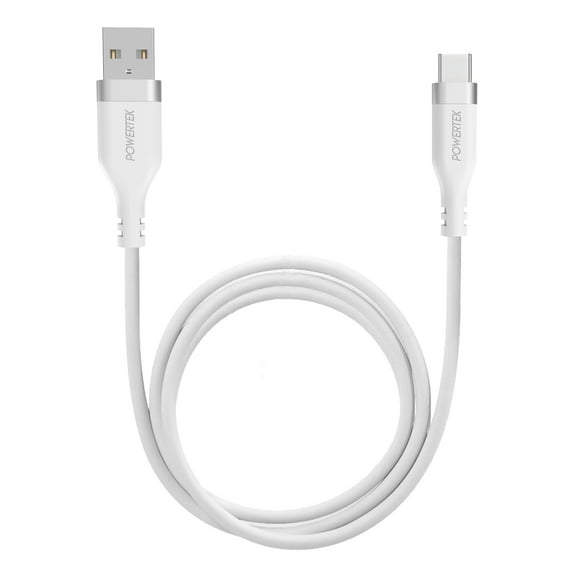 Liquipel Powertek Neon USB-A to USB-C - White