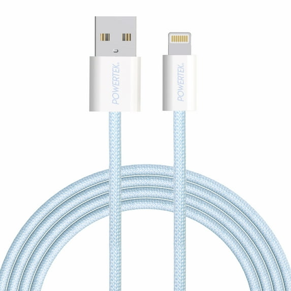 Liquipel Powertek Pastel Braided USB-A to Lightning - Blue