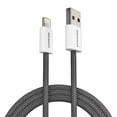 thumbnail image 1 of Liquipel Powertek Pastel Braided USB-A to Lightning - Grey, 1 of 7