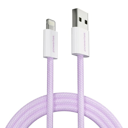 Liquipel Powertek Pastel Braided USB-A to Lightning - Purple