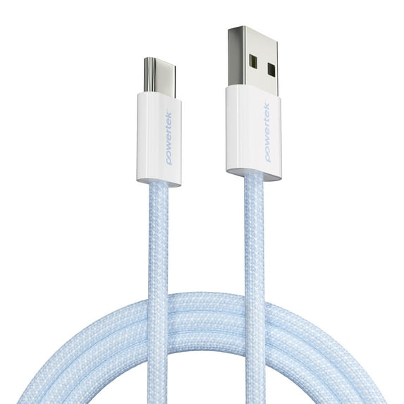 Liquipel Powertek Pastel Braided USB-A to USB-C - Blue