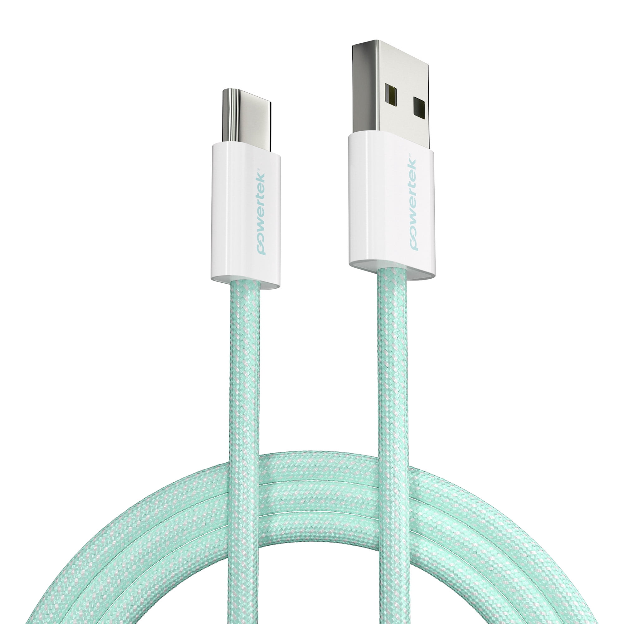 Liquipel Powertek Pastel Braided USB-A to USB-C - Mint