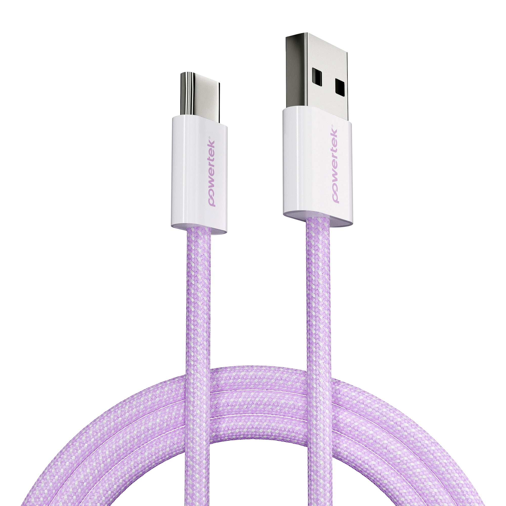Liquipel Powertek Pastel Braided USB-A to USB-C - Purple