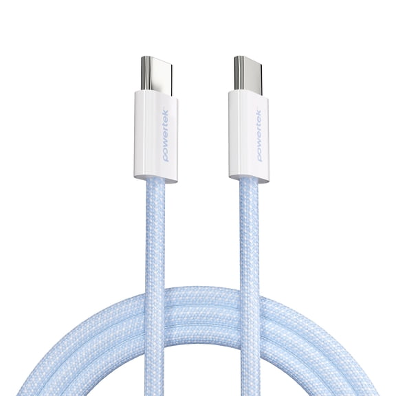 Liquipel Powertek Pastel Braided USB-C to USB-C - Blue