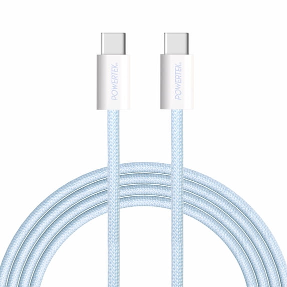 Liquipel Powertek Pastel Braided USB-C to USB-C - Blue