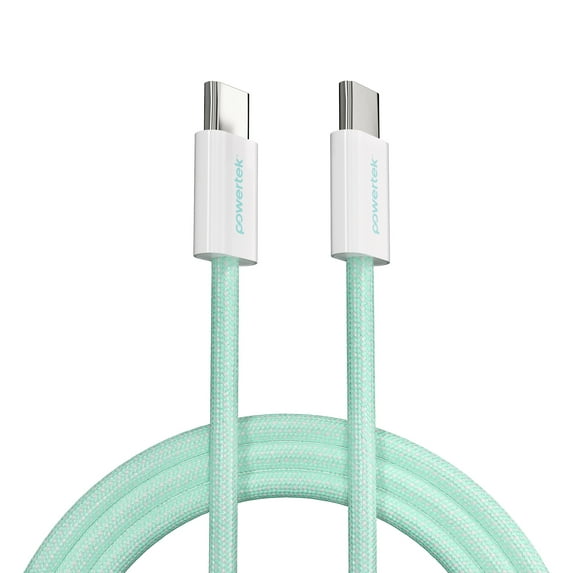 Liquipel Powertek Pastel Braided USB-C to USB-C - Mint