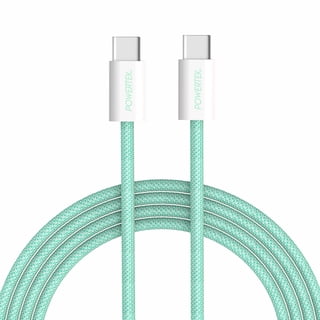 Liquipel Powertek Pastel Braided USB-C to USB-C - Mint