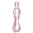 thumbnail image 1 of Liquipel Powertek Pastel Camo 6' USB-C to USB-C Cable, Pink, 1 of 7