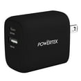 thumbnail image 1 of Liquipel Powertek Pastel Camo Dual USB-A / USB-C Wall Charger - Black, 1 of 7